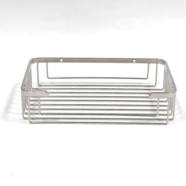 Stainless Steel Wall Mount Rectangular Wire Shower Basket | Bathware Pro | Taiwan