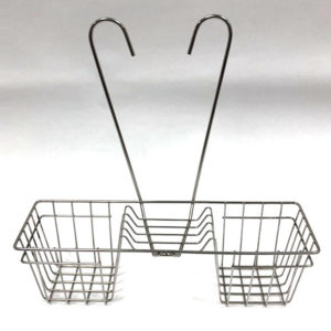 Coated Stainless Steel Wire Basket with 2 Hooks | Bathware Pro | Taiwan