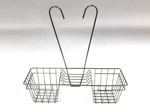 Coated Stainless Steel Wire Basket with 2 Hooks | Bathware Pro | Taiwan