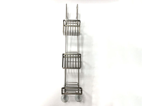 Stainless Steel Wall Mount Rectangular Wire Basket 3 Tier with 2 Hooks | Bathware Pro | Taiwan