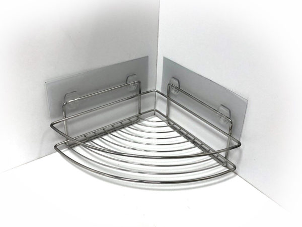 Stainless Steel Wall Mount Corner Shower Basket | Bathware Pro | Taiwan