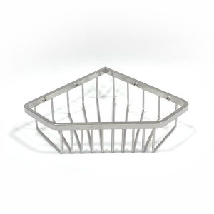 Stainless Steel Wall Mount Corner Wire Shower Basket | Bathware Pro | Taiwan