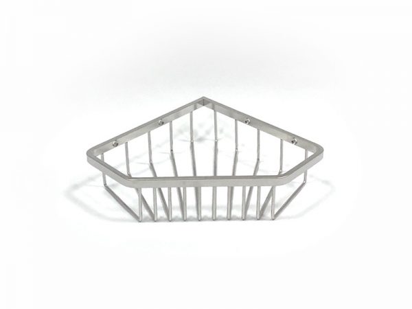 Stainless Steel Wall Mount Corner Wire Shower Basket | Bathware Pro | Taiwan