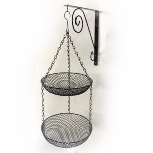 Wall Mount Wire Two-Tier Round Hanging Basket | Bathware Pro | Taiwan