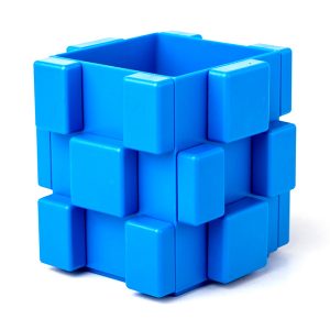 Blue Color Stackable Square Building Block Storage Box