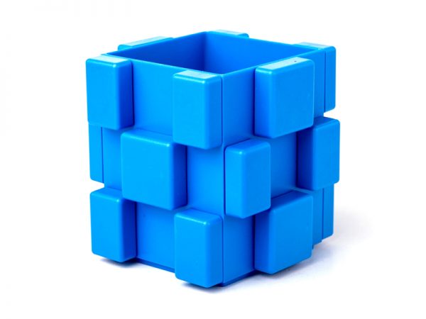 Blue Color Stackable Square Building Block Storage Box