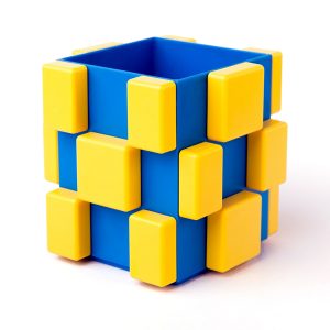 Double Color Stackable Square Building Block Storage Box