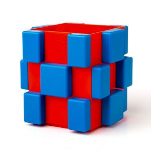 Double Color Stackable Square Building Block Storage Box