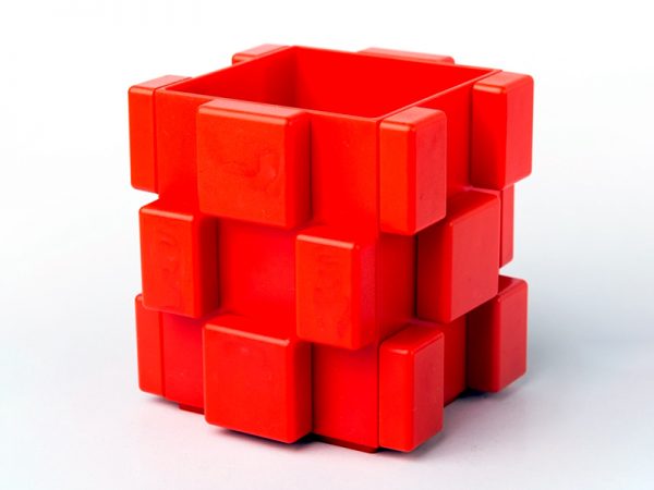 Red Color Stackable Square Building Block Storage Box