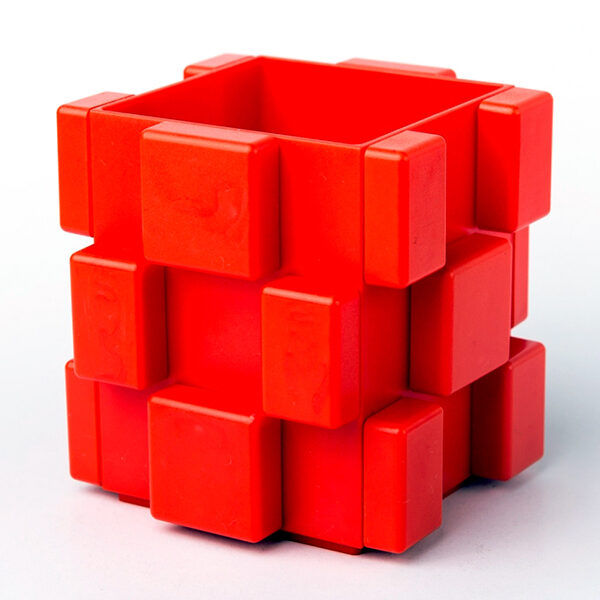 Red Color Stackable Square Building Block Storage Box