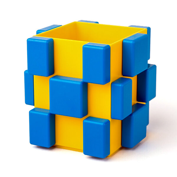 Double Color Stackable Square Building Block Storage Box