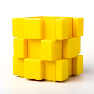Yellow Color Stackable Square Building Block Storage Box