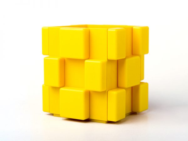 Yellow Color Stackable Square Building Block Storage Box