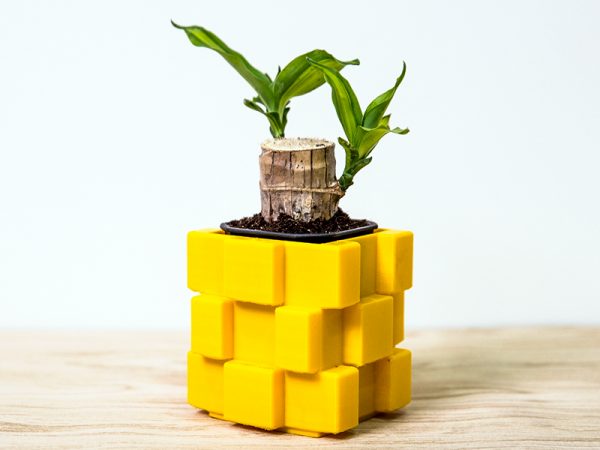 Yellow Color Stackable Square Building Block Storage Box